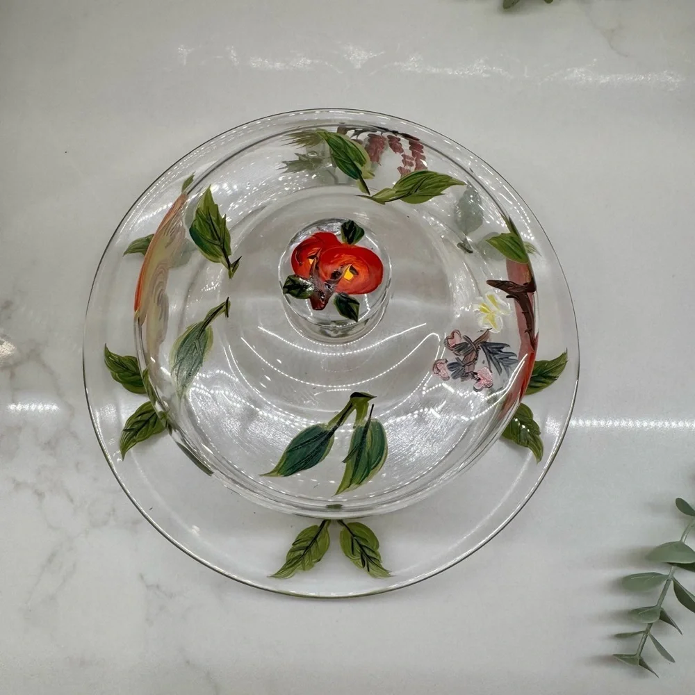 Libby hand painted fruit/ cheese platter